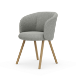 Vitra Mikado Armchair stol Nubia Cream-sierra grey-natural oak