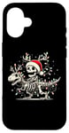 Coque pour iPhone 16 Skeleton Riding Dinosaur T rex Funny Kids Boys Christmas