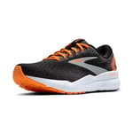 Brooks Homme Ghost 16 Sneaker, Noir/Orange/Blanc, 45 EU