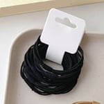 10pcs High Elasticity Black Hair Ties For Thick Thin Hair - Versatile Trendy