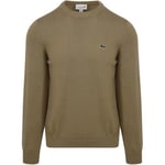 Sweat-shirt Lacoste  Pull Vert Beige