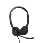 Jabra Engage 50 II Wired Stereo Headset with Noise-Cancelling 3-Mic Technology and USB-C Cable, Ultra-Lightweight - Works with All Leading Unified Communications Platforms such as Zoom & Unify - Black