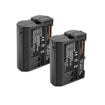 batterie 2 pièces-EN EL15 EN EL15a Caméra Batterie 7V 2800mAh Pour Nikon d750 d7200 d7500 d850 d7100 d610 d50