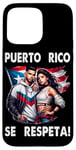 Coque pour iPhone 15 Pro Max Porto Rico Se Respeta Boricua Couple PR Drapeau Art