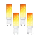 G9 Flamlampa LED-lampa 0,5w PC Keramisk färg 10lm 36*2835 SMD AC 220-240v 1300-1700k 360 grader [energiklass A] 4-pack