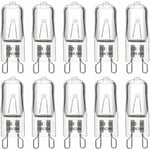 G9 halogenlampa 28W 230V, 370LM 2700K varmvit dimbar, G9 kapsellampor, för ljuskronor, landskapsljus, vägglampor, skåpbelysning, 10-pack