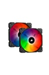 Corsair iCUE SP140 RGB PRO, RGB LED, Low-Noise, High Airflow, Case Cooling Fan (Dual Pack), 140 mm