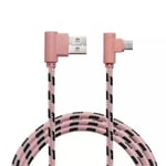 1M Micro USB Vinklad Kabel - Roséguld