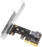 Carte Adaptateur hôte PCI Express 4.0/3.0 X4 avec connecteur SFF-8643 Mini-SAS HD 36 Broches pour SSD PCIe U.2 (SFF-8639), supporte Le SSD Intel 750 2.5 Pouces U.2 SFF