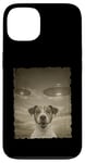 Coque pour iPhone 13 Jack Russell Chien Selfie Vieux Téléphone Photo Drôle Observation OVNI