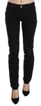 Galliano Jean Noir Taille Basse Blanc Peinture Jeans Skinny Pantalon S.W30