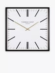 Thomas Kent Garrick Square Analogue Wall Clock, 40cm, Black/White