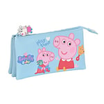 Safta, Trousse triple Peppa Pig Baby 220 x 30 x 120 mm Unisexe-Enfants, multicolore, Estándar