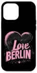 Coque pour iPhone 12 Pro Max Coeur rose I Love Berlin