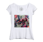 T-Shirt Femme Col Echancré Captain America Civil War Bande Dessinee Comics