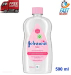 JOHNSON'S Baby Oil (500 ml) Leaves Skin Soft and Smooth, Ideal for Delicate Skin