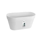 Elho Loft Urban Green Wall Pot Duo 28 - Pot De Fleurs pour Balcon & Extérieur - Ø 28.0 x H 13.2 cm - Blanc/Blanc