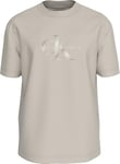 Calvin Klein Jeans Shiny MONOLOGO Tee T-Shirt S/S, Moonbeam, XXL Homme