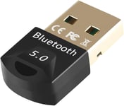 USB Bluetooth 5.0 Adaptateur, Dongle USB Bluetooth Adaptateur Compatible avec Windows 10/8.1/8/7, Mini Clé USB Bluetooth 5.0 pour Casques, Souris, Enceintes, Clavier, Imprimantes