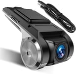 Caméra Embarquée DVR USB 1080P Mini Caméra de Voiture pour Android Autoradio Dashcam Night Vision IP66 Imperméable ADAS avec 32GB TF