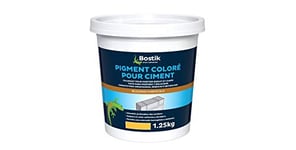 Bostik Colorant Pigment Coloré pour Ciment, Mortier, Enduit et Chape Jaune - 1,25kg -