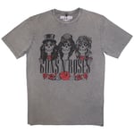 Guns N' Roses Unisex Stone Wash T-Shirt: Hell Group (Small)