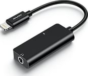 Usb Adapter Awei Awei Adapter Cl-121 Lightning-Lightning/Jack 3.5 2In1 Black/Black