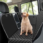 Taygeer Housses de Siège d'auto pour Chien, Protection Banquette d'arrière Tansport en Voiture avec Fenêtre de Visualisation, Imperméable et VUS, 145 x 136 cm, Noir