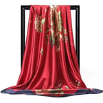 YYLSHCYHLI Dames écharpe Foulards pour Femmes Mode Impression Soie Foulard en Satin Femme 90Cmx90Cm châles carrés Foulards pour Dames 90X90Cm 7