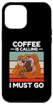 iPhone 12 Pro Max Vintage Sloth Coffee Is Calling I Must Go Coffee Lover Case