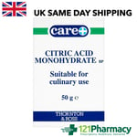 CARE Citric Acid Monohydrate BP - 50g - Culinary & Cleaning Use | PHARMACY GRADE