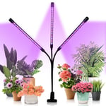 Lampe de Plante 30W, Lampe de Croissance Lampe Horticole à Trois Têtes avec Cou de Cygne Flexible 360° - Hengda