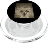 Jack Russell Chien Selfie Vieux Téléphone Photo Drôle Observation OVNI PopSockets PopGrip pour MagSafe