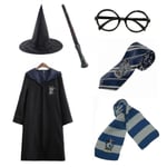 Harry Potter 6st Set Magic Wizard Fancy Dress Cape Costume Z - Perfet blue 155cm (11-12 years)