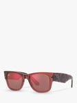 Ray-Ban RB0840S Mega Wayfarer Sunglasses, Transparent Pink
