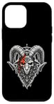 Coque pour iPhone 12 mini Pentagramme occulte Baphomet Satan Païen Gothique Death Metal