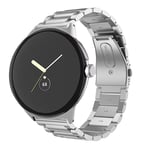 Google Pixel Watch 3 XL 45mm Stilrent länkarmband i metall, silver