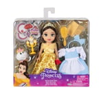 JAKKS Pacific Disney Princess 6 Inch Petite Doll med ekstra mode og tilbehør Be Our Guest Belle