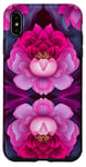 Coque pour iPhone XS Max Rose Pop Art Ethnique Magenta et Rose Pivoine Blush