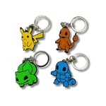 Pokemon Pikachu Charmander Squirtle Bulbasaur nyckelring Gul S