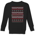 Star Wars On The Naughty List Pattern Pull de Noël pour enfants - Noir - 11-12 ans - Noir