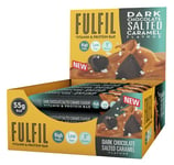 FULFIL Vitamin and Protein Bars (15 x 55 g Bars) — Dark Chocolate Salted Caramel Flavour — 20 g High Protein, 9 Vitamins, Low Sugar