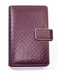 Agenda Organisateur en Cuir Bordeaux Anneaux Slim Lacet Weekly Agenda 13 X 20 CM