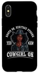 Coque pour iPhone X/XS Retro African Cowgirl Black History Boots Heritage Strong