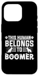 Coque pour iPhone 16 Pro Nom de chien Boomer Cadeau personnalisé pour animal domestique appelé Boomer