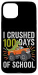 iPhone 15 Plus 100 Days Of School Monster Truck T Rex Dinosaur Boys Kids Case