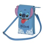 Disney Lilo et Stitch Tongue-Sac pour Téléphone Portable, Bleu, 12 x 20 cm