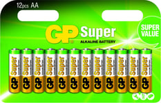 GP Super 15A-2UD12 / LR6 / AA batteri - 12 stk