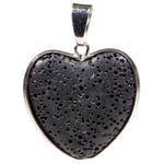 Pendant Lava Stone Heart -- 3 Cm