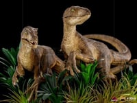 Cosmicgroup Cos79177 Jurassic Park The 2 Raptors 1/10 Statue - Iron Studios - 79